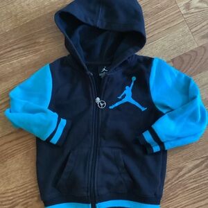 Jordan Black & Bright Blue Boys' Jumpman Zip Hoodie